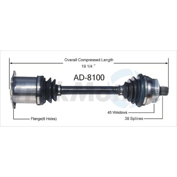 Surtrack Axle Cv Axle Shaft, Ad-8100 AD-8100 - main